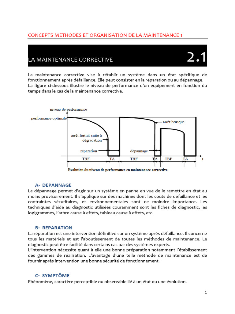 Maintenance corrective : méthodes et outils | PDF | Ingénierie