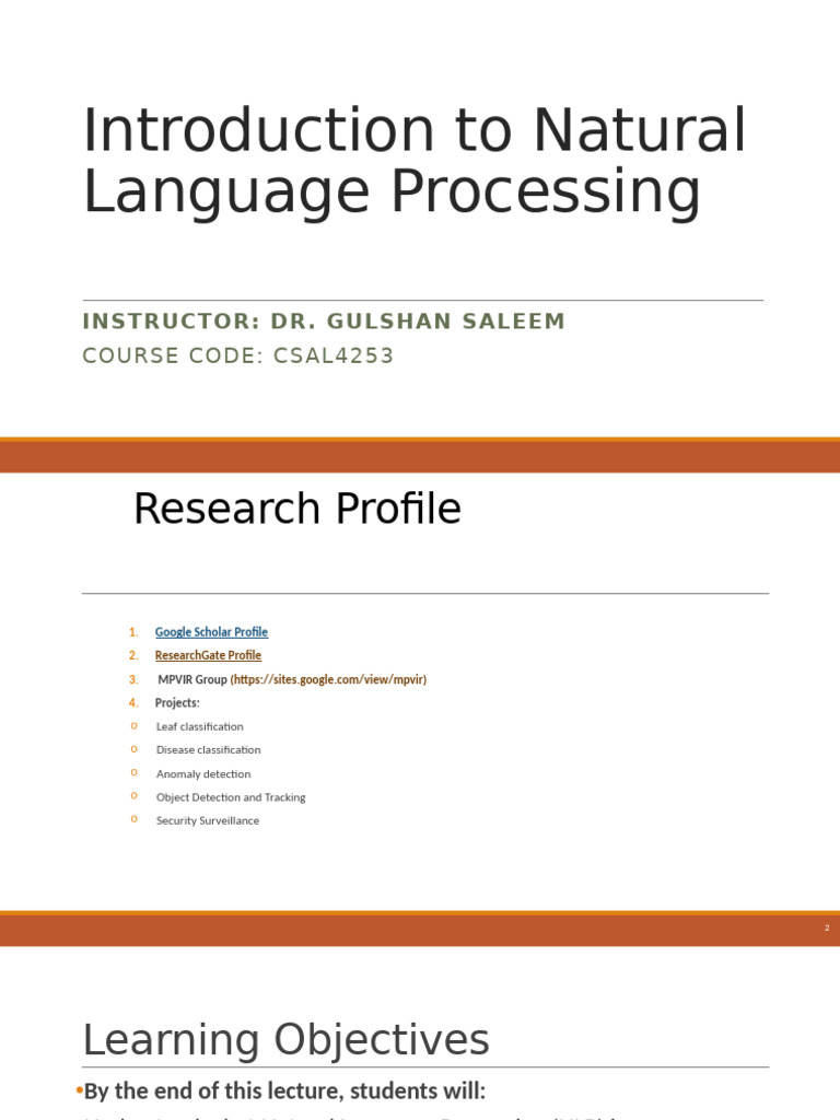 Introduction to Natural Language Processing | PDF | Artificial ...
