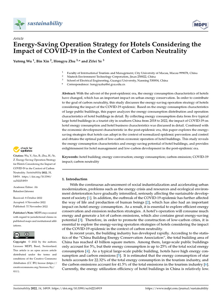 Sustainability 14 14919 v3 | PDF | Energy Conservation | Efficient ...