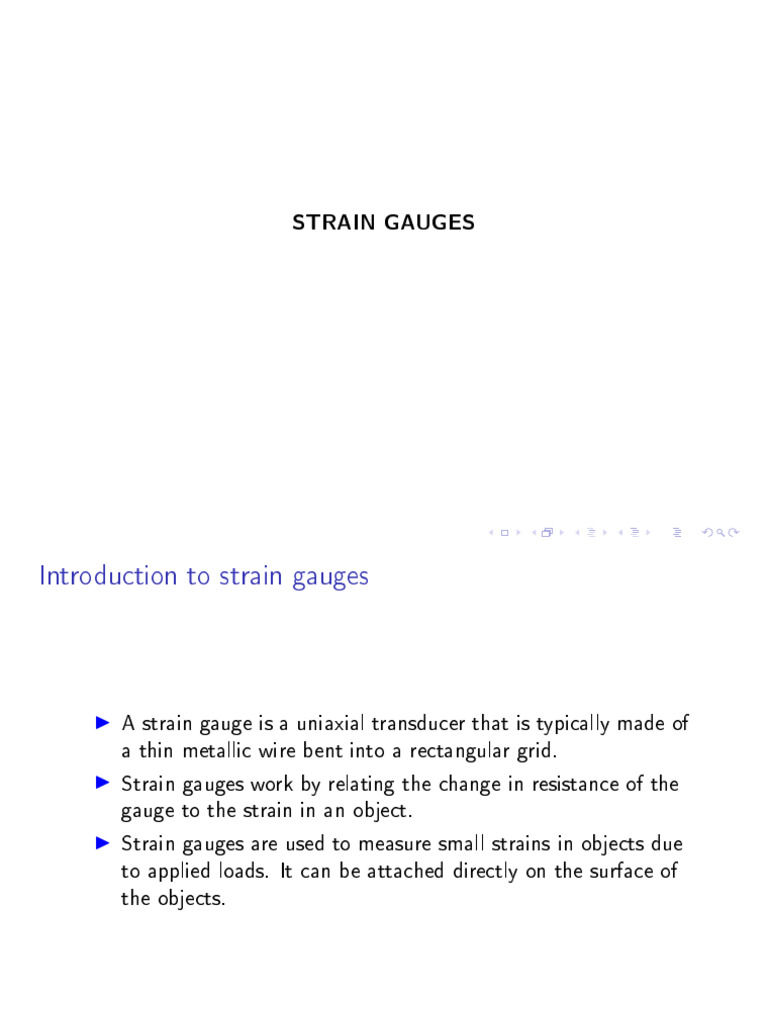 Strain Gauges | PDF