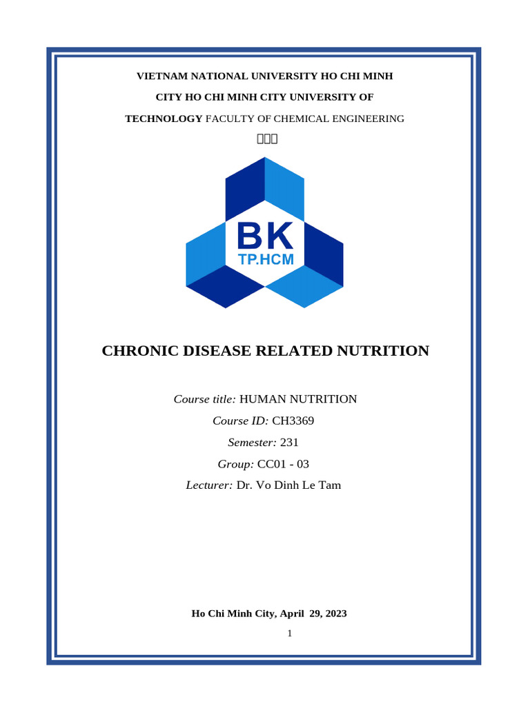 Nutrition's Role in Chronic Disease Management | PDF | Hypertension ...
