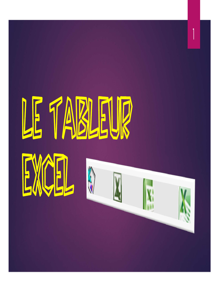 Historique et Évolution du Tableur Excel | PDF | Feuille de calcul ...