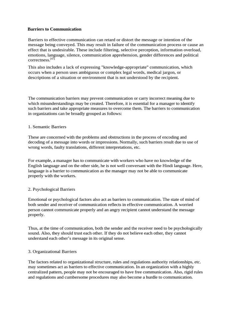 Understanding Communication Barriers | PDF | Communication | Noise