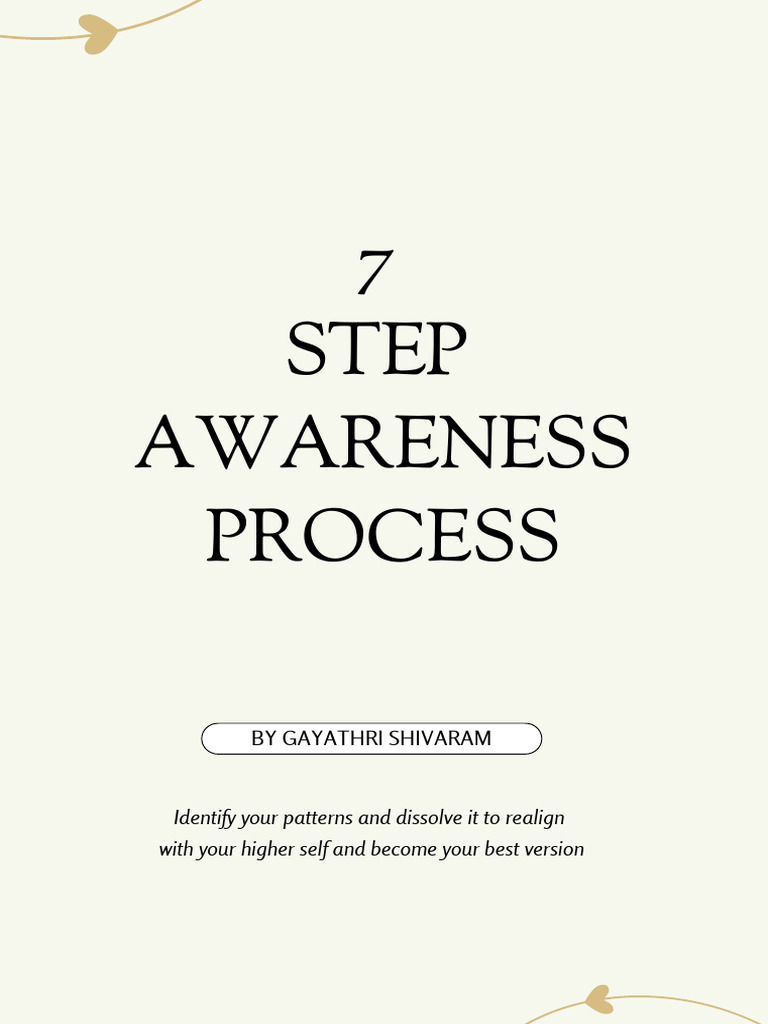 Ebook - 7step Awareness Process | PDF | Behavioural Sciences | Social ...