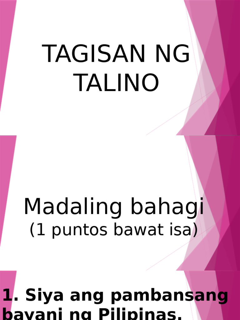 Tagisan NG Talino | PDF