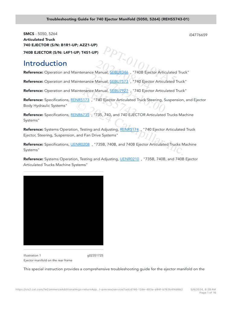 740 Ejector Manifold Troubleshooting Guide | PDF | Valve | Piston