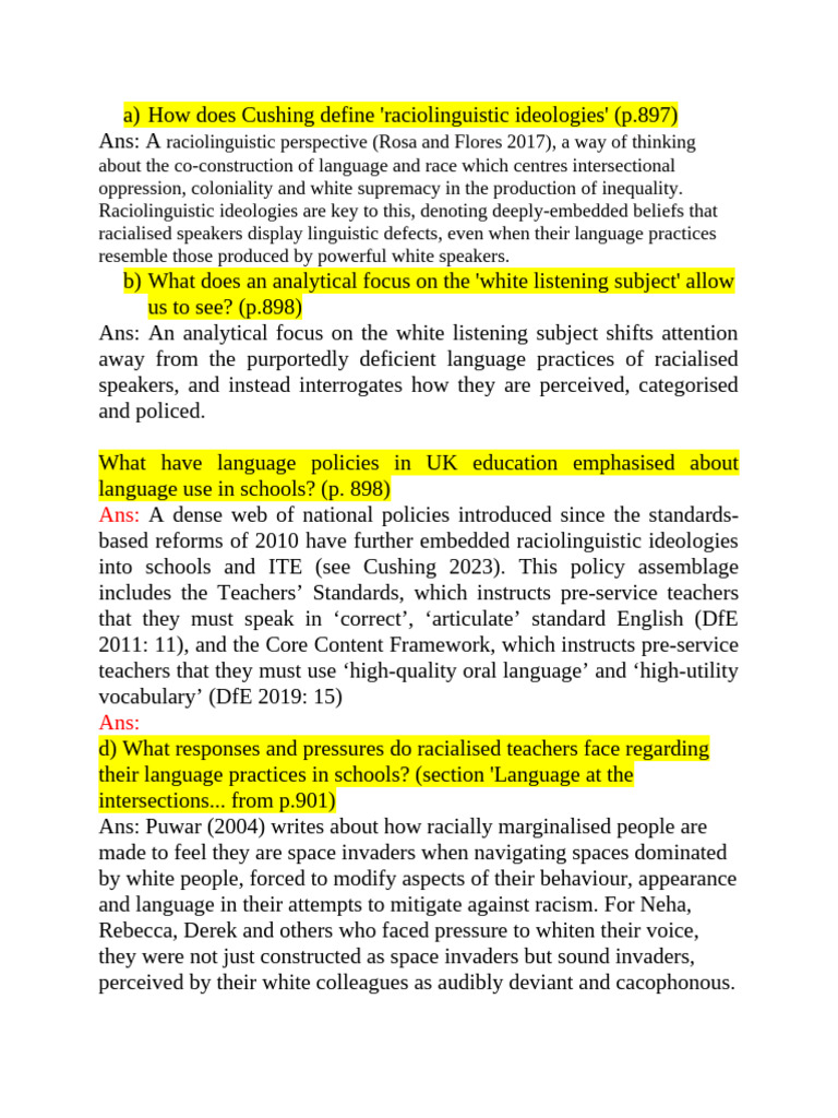 Racism Through The Use of Language | PDF | Intersectionality | Human ...
