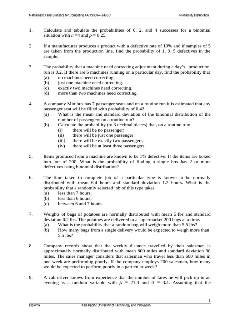 Probability Distributions in Statistics | PDF | Normal Distribution ...