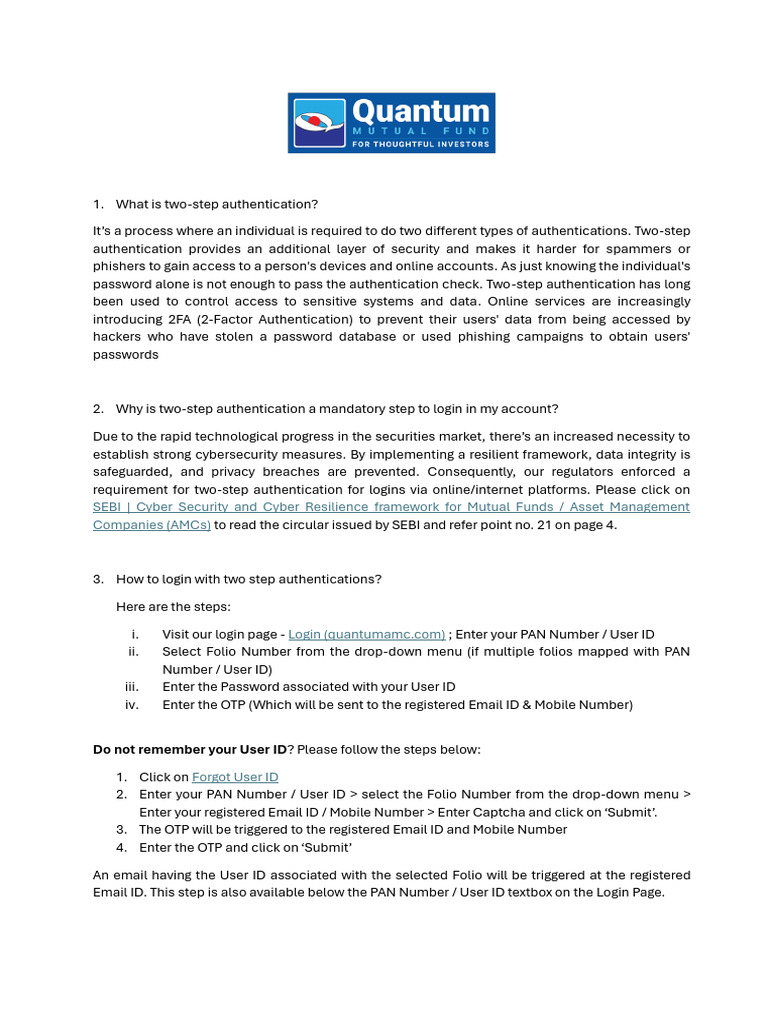 Two Step Authentication FAQ - AMR01 | PDF | Security | Computer Security