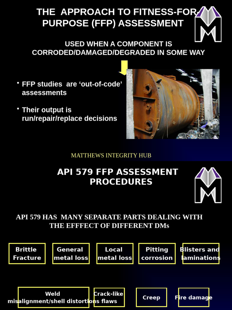 API 579 Fitness-for-Purpose Assessment | PDF