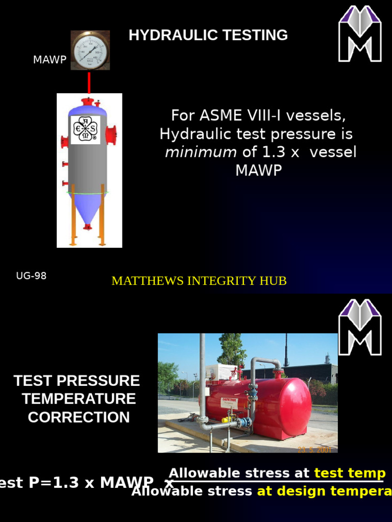 Hydraulic Testing Guidelines for ASME VIII-I | PDF