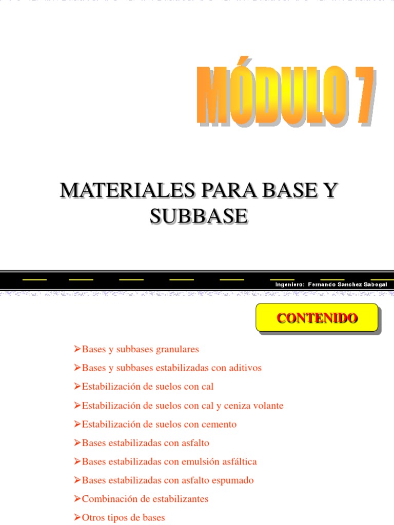 Materiales para Bases y Subbases Estabilizadas | PDF | Cemento | Fatiga ...