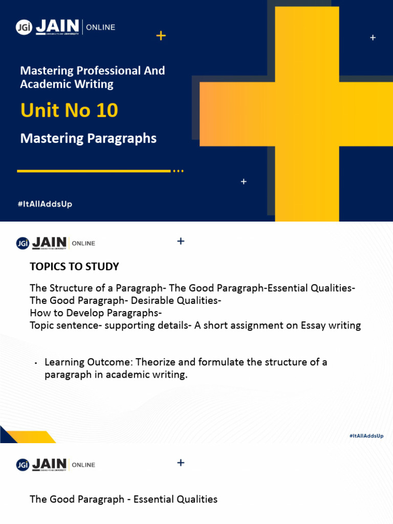 UNIT 10 M P& A | PDF | Paragraph | Information