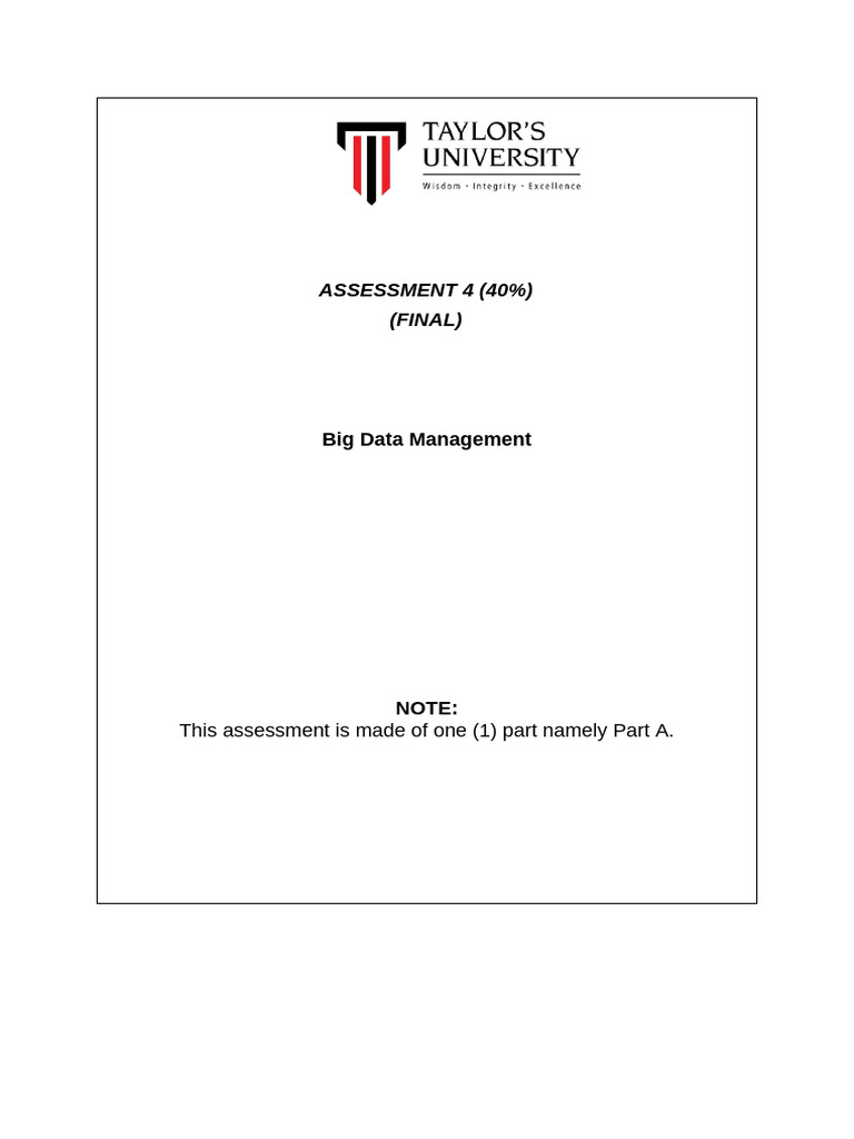 Big Data Management - Assessment 4 - Answer Template - Computing BDM ...