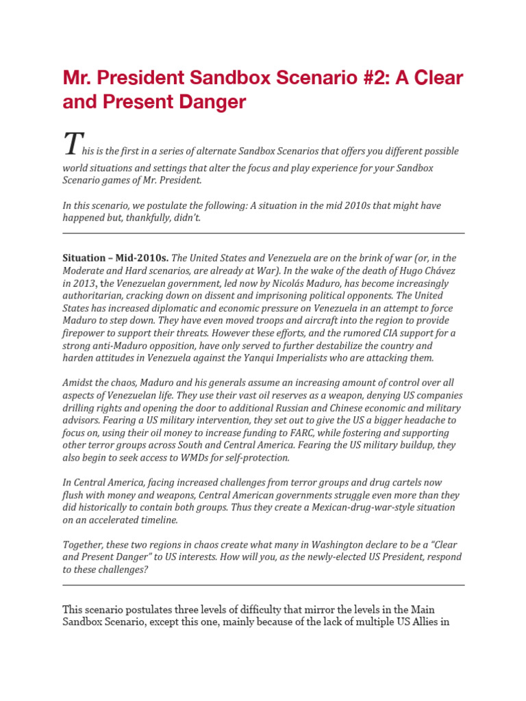 Mp Sandbox Scenario 2 Pdf Nicolás Maduro Venezuela