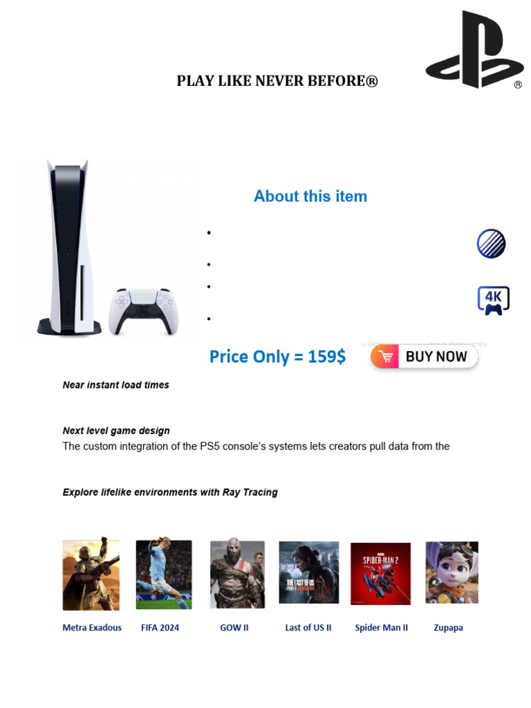 Play Like Never Before Ps5 PDF