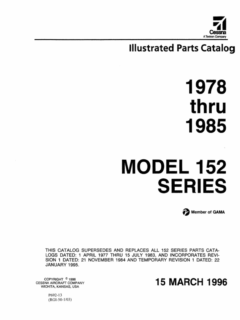 Cessna C-152 Spare Parts C-152 | PDF
