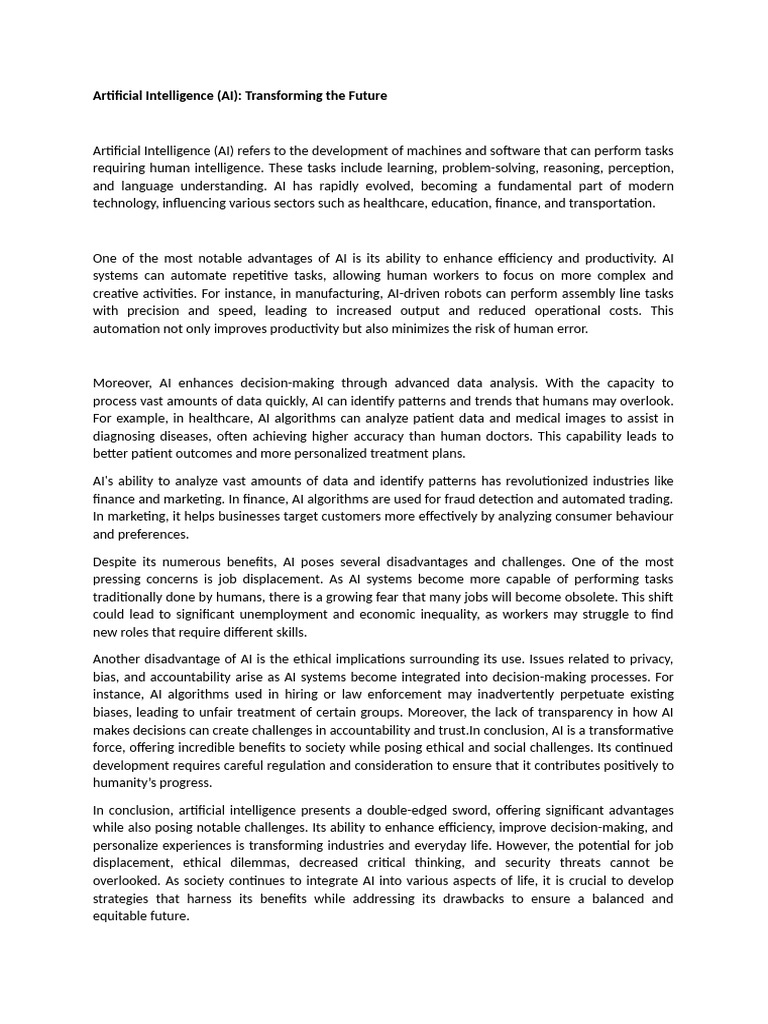 Artificial Intelligence | PDF | Artificial Intelligence | Intelligence ...