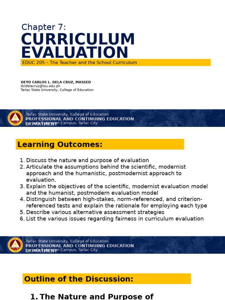 Nature and Purpose of Evaluation | PDF | Evaluation | Educational ...