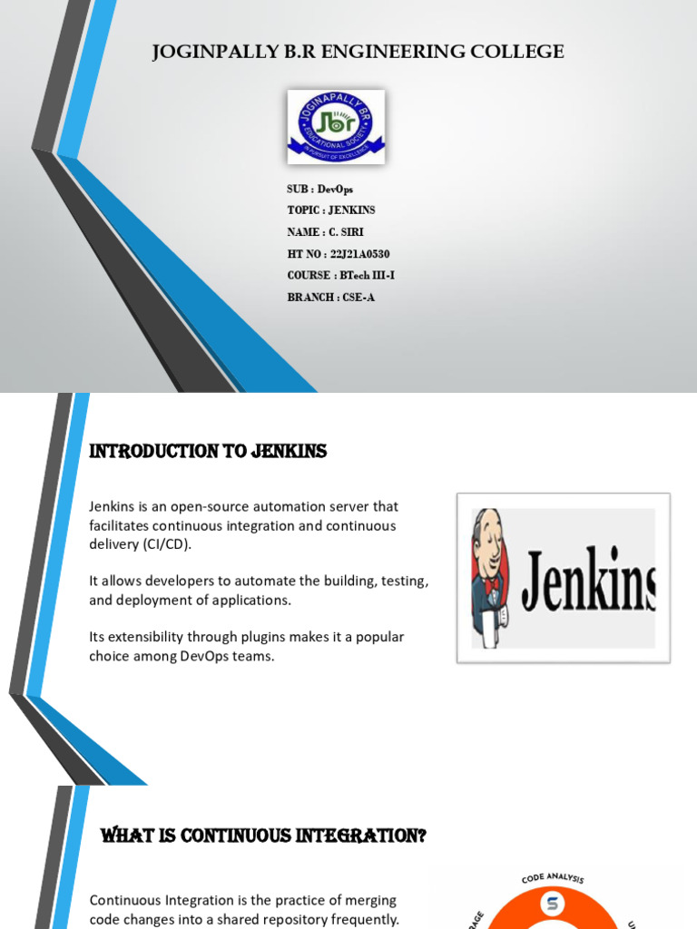 JENKINS IN DEVOPS | PDF | Version Control | Computer Programming
