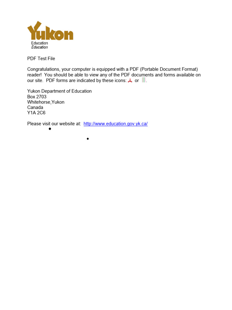 PDF Reader Test Document | PDF