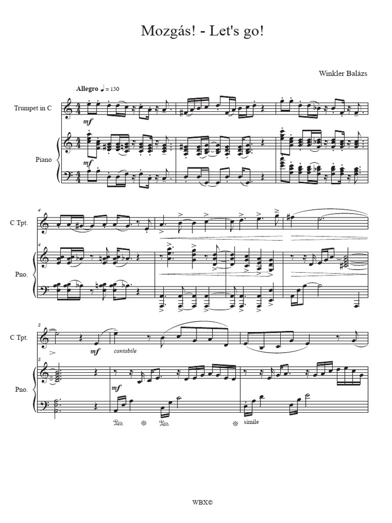 Monoman - Gyerunk - LetsGo - Score | PDF