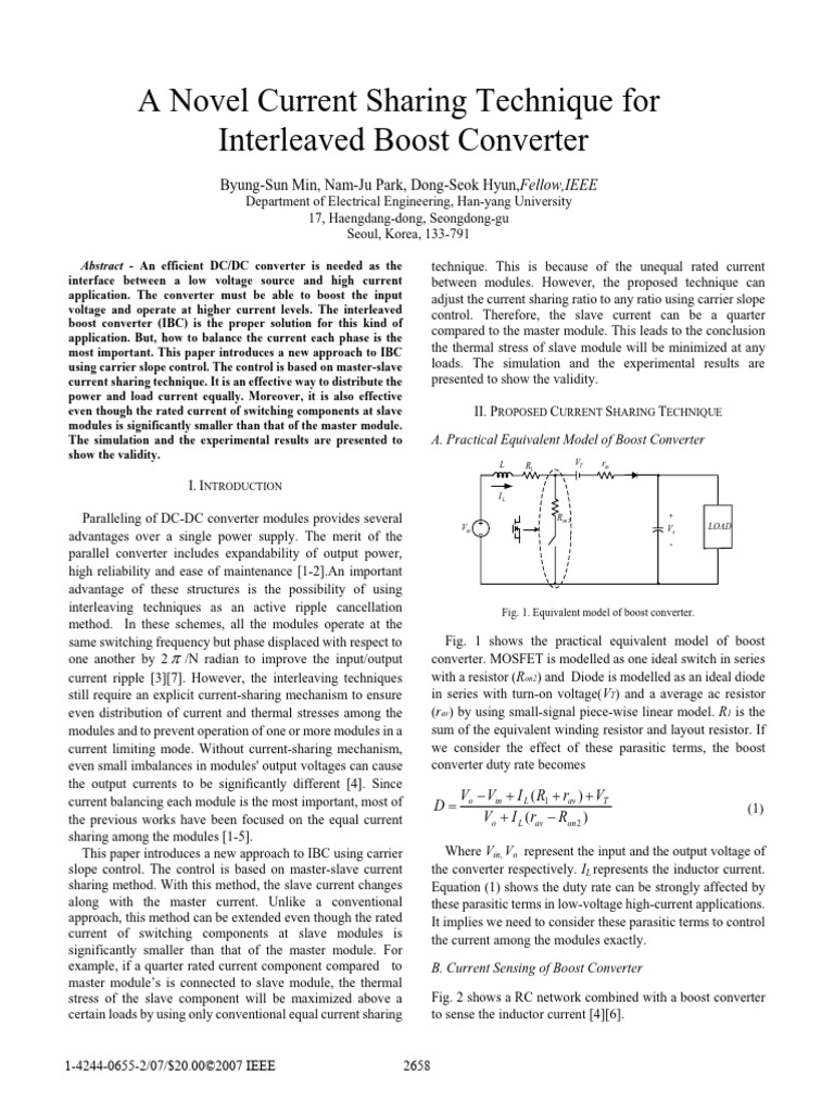 Current Sharing in Boost Converters | PDF | Electrical Engineering ...