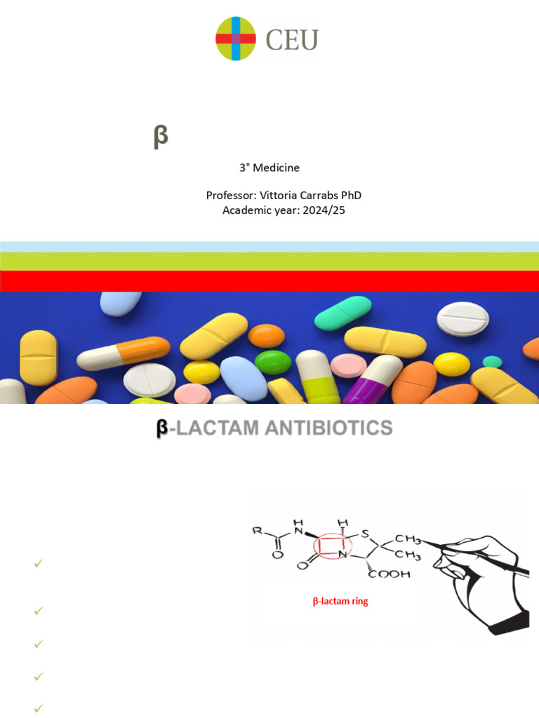 41 Lesson 41 - Beta-Lactams Antibiotics | PDF | Beta Lactamase | Penicillin