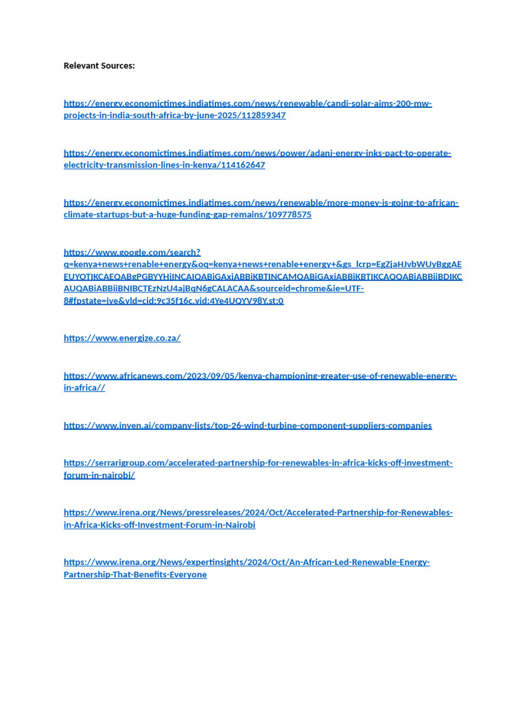 Relevant Sources (AutoRecovered) | PDF | Renewable Energy | Energy ...