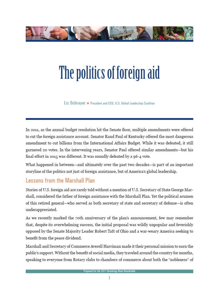 Evolution of U.S. Foreign Aid Politics | PDF | United States Agency For ...