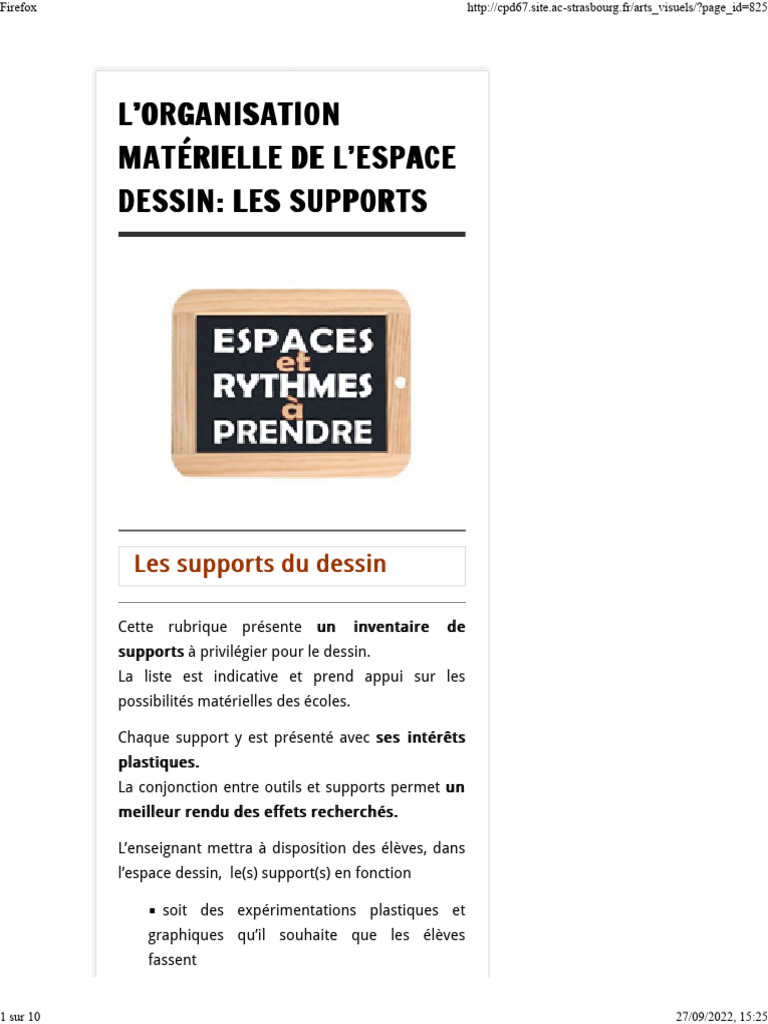 Supports Matériels pour le Dessin | PDF | Papier | Dessin