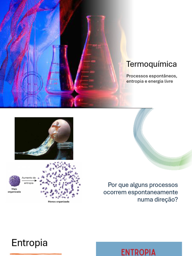 Aula - Termoquímica 3 - Entropia | PDF | Entropia | Termodinâmica