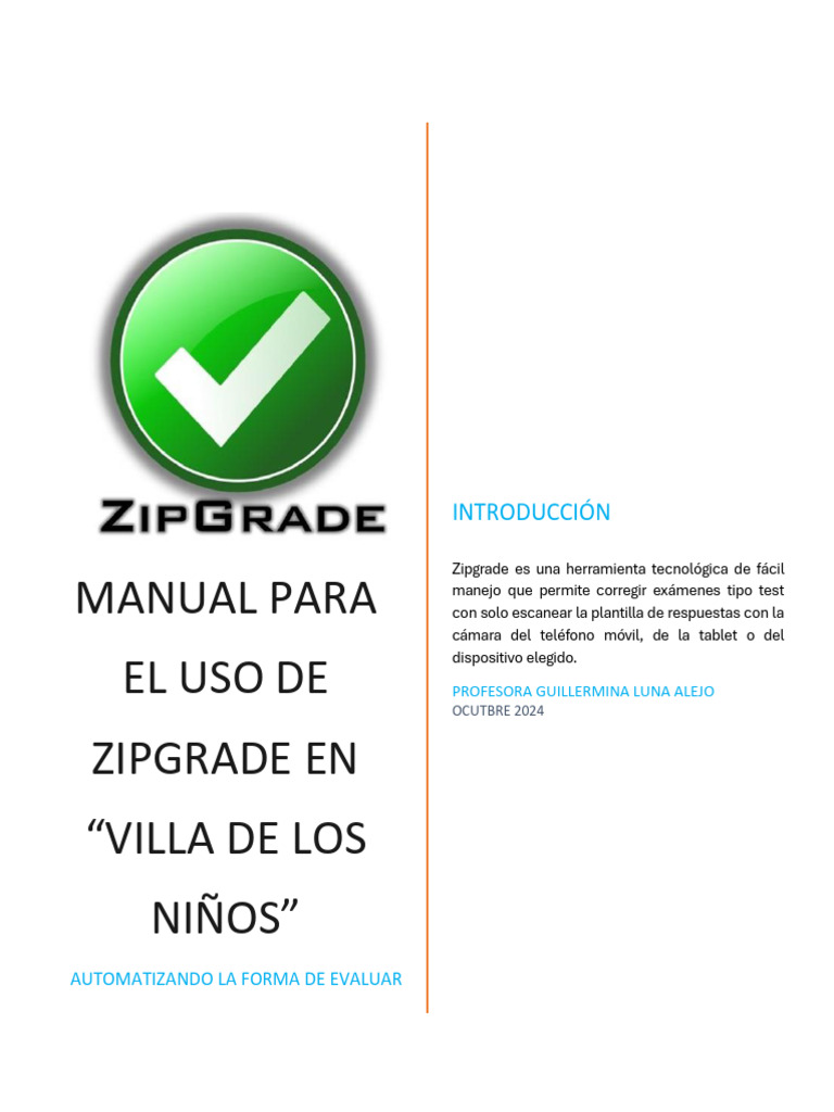 Uso de Zipgrade en Villa de los Niños | PDF | Software | Informática