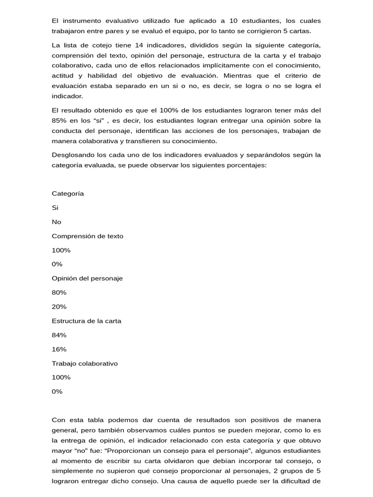EJEMPLO MACA EVALUACION | PDF | Evaluación | Cognición