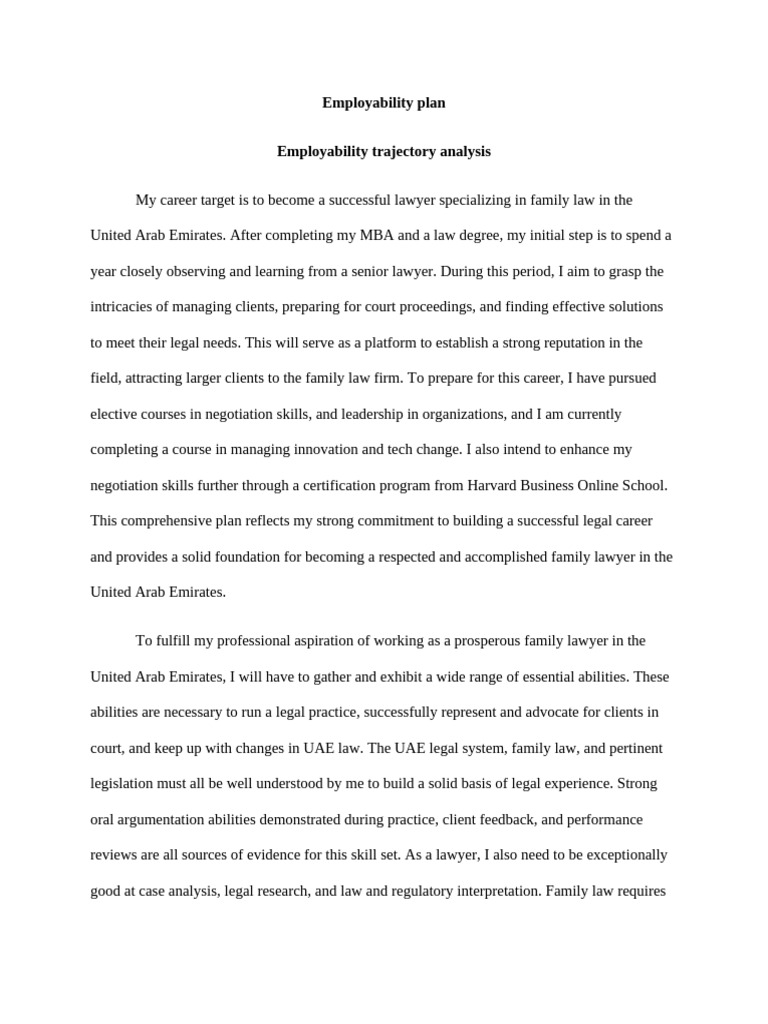 Family Lawyer Career Development Plan | PDF | Mentorship | Leadership