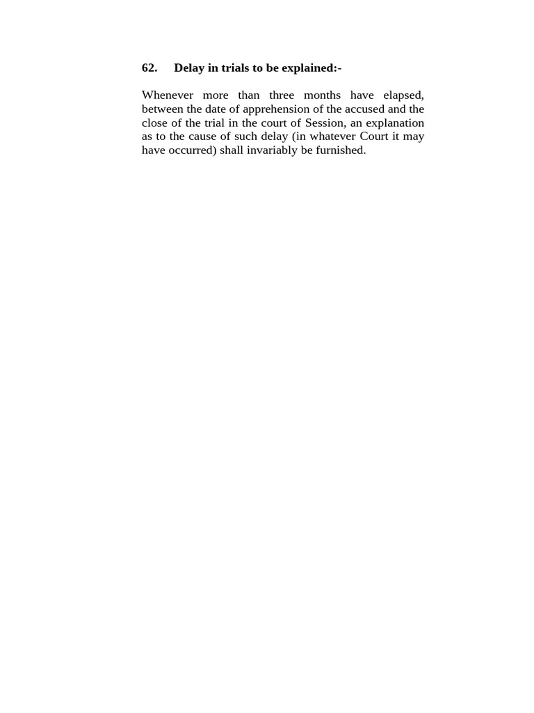Delay in Trials: Explanation Required | PDF