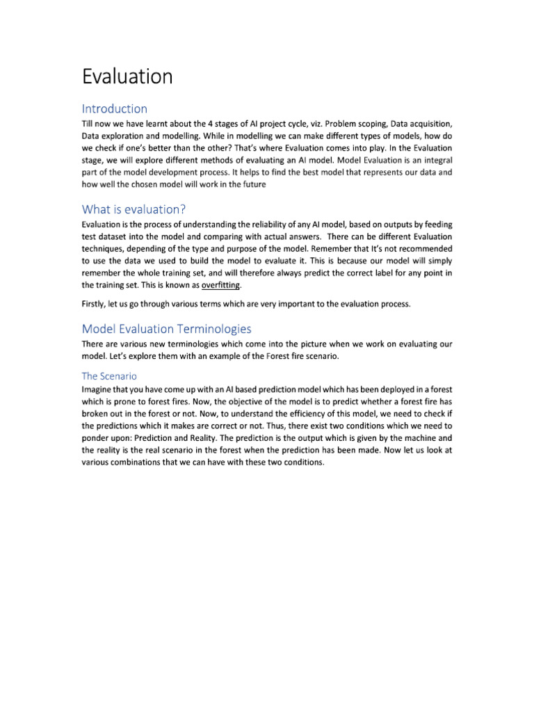 Evaluation | PDF