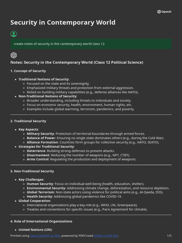 Security Concepts in Today's World | PDF | Globalization | World Trade ...
