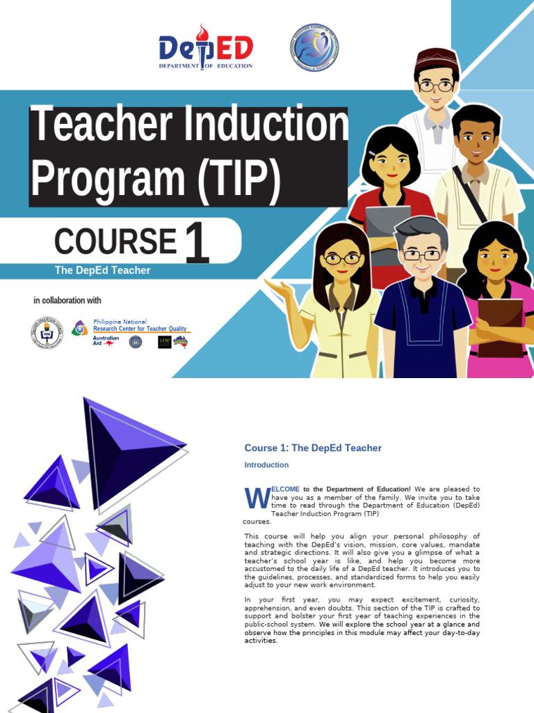 DepEd Teacher Induction Program Guide | PDF | Teachers | Learning
