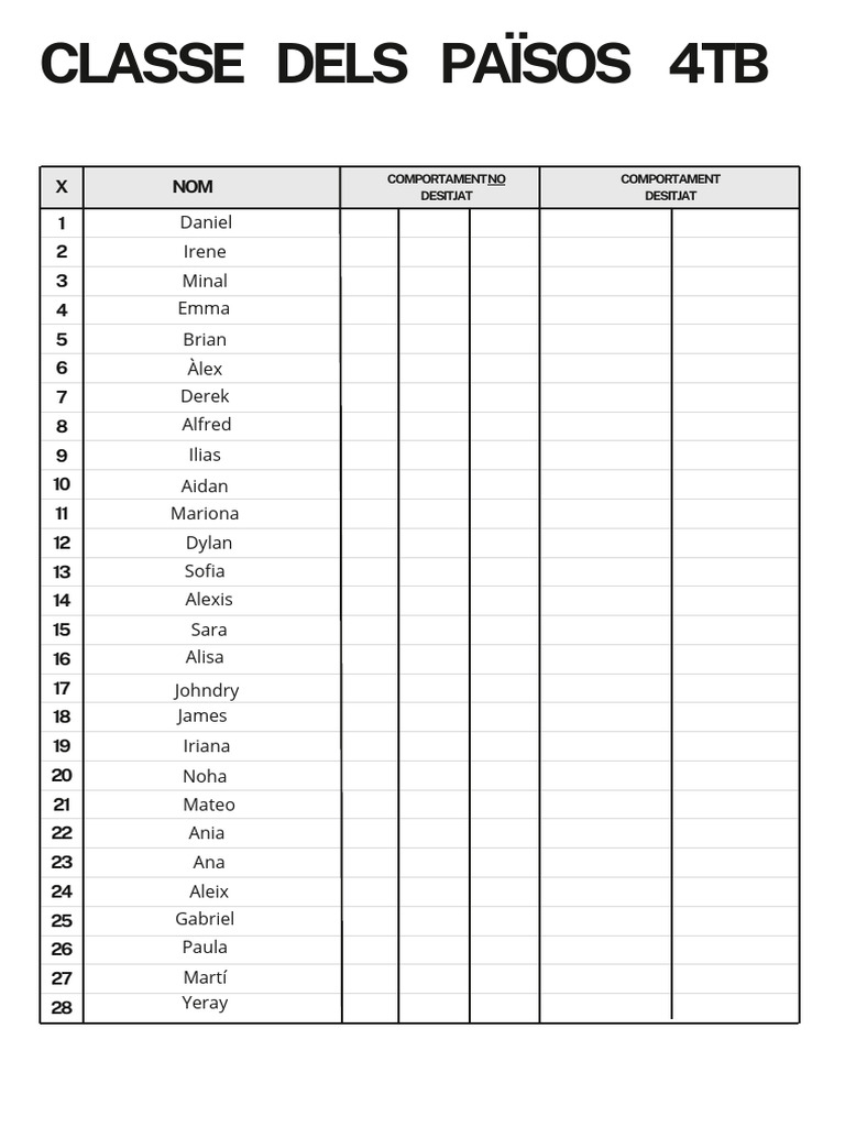 Black and white minimalist blank event sign in form sheet document pdf