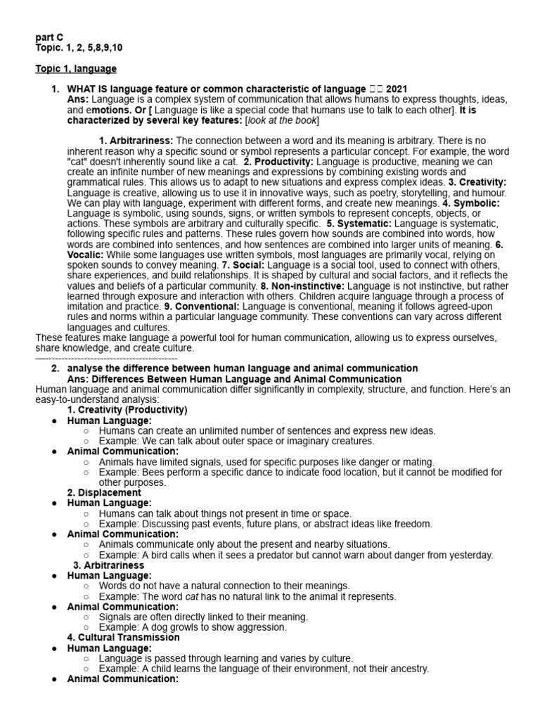 Understanding Language Features | PDF | Linguistics | Word