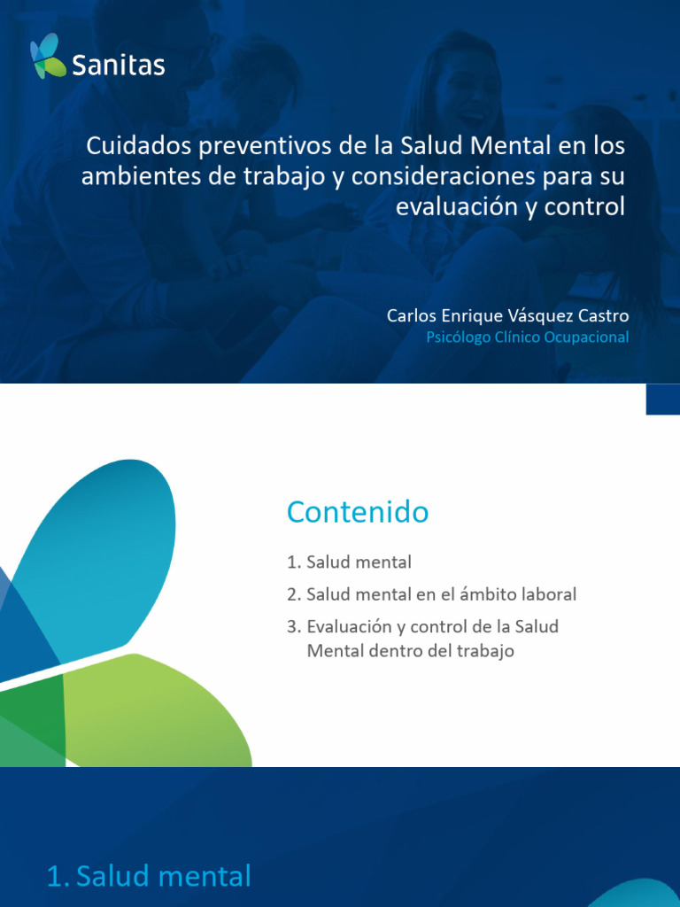 Cuidados Preventivos de La Salud Mental en Los Ambientes de Trabajo y ...