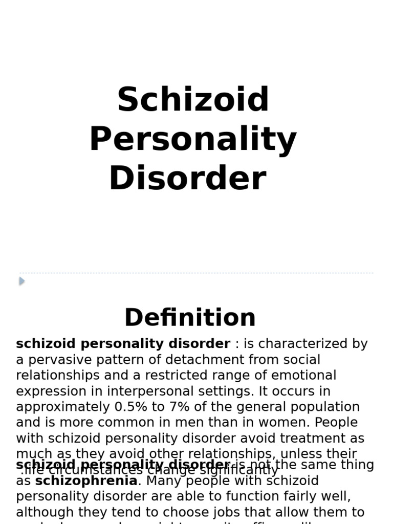 Understanding Schizoid Personality Disorder | PDF | Psychotherapy ...