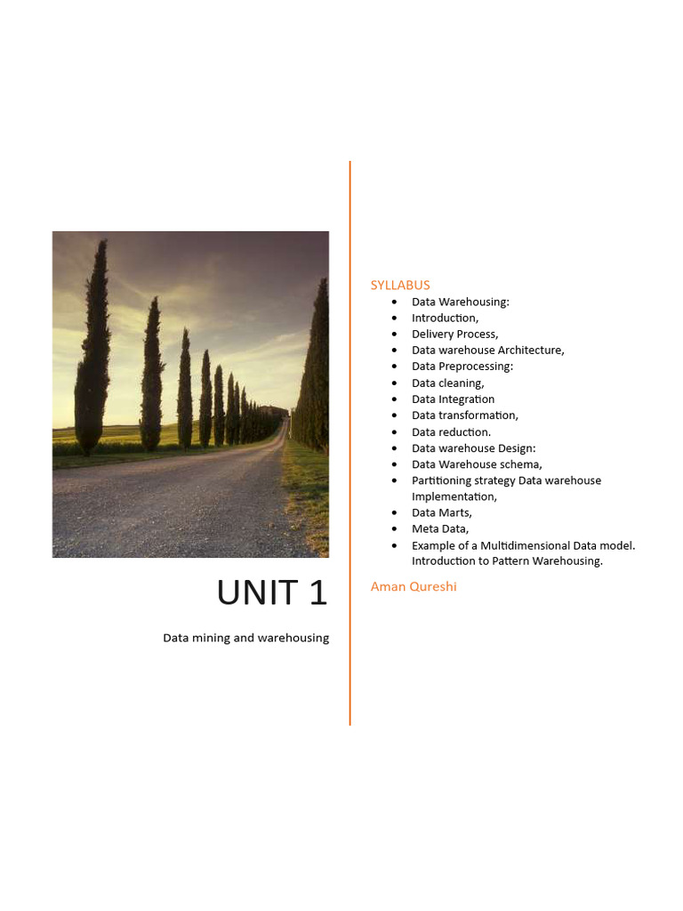 Unit 1 DataMining | PDF