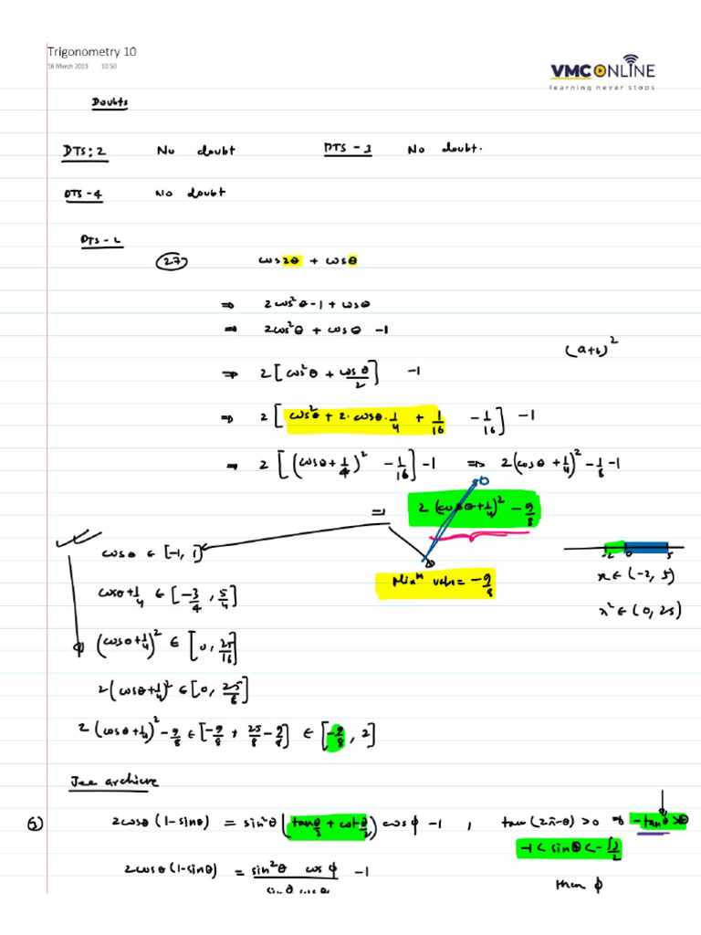 Math Trignometry 10 | PDF