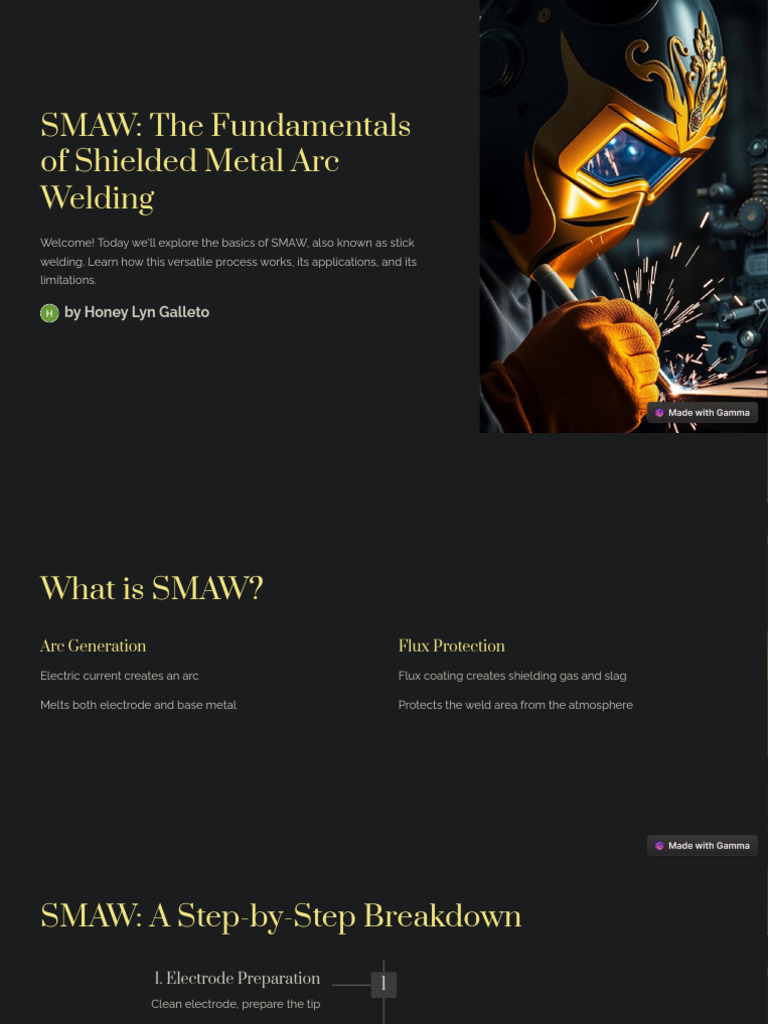 SMAW The Fundamentals of Shielded Metal Arc Welding | PDF
