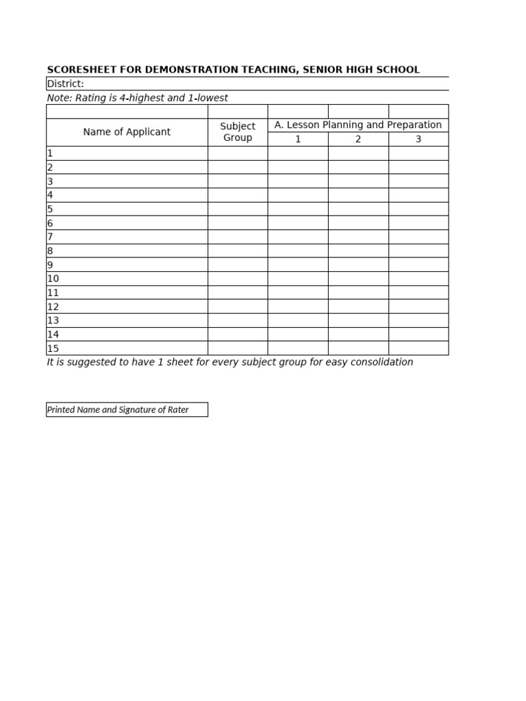 Template for Demo Teaching, SHS | PDF