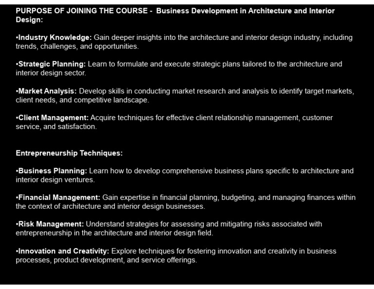 Purpose To Join The Course | PDF