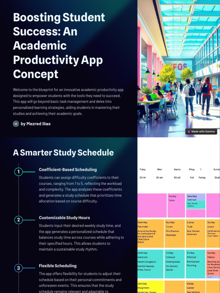 Boosting Student Success an Academic Productivity App Concept | PDF ...