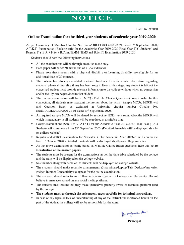 Online Exam Guidelines for Students | PDF | Android (Operating System ...